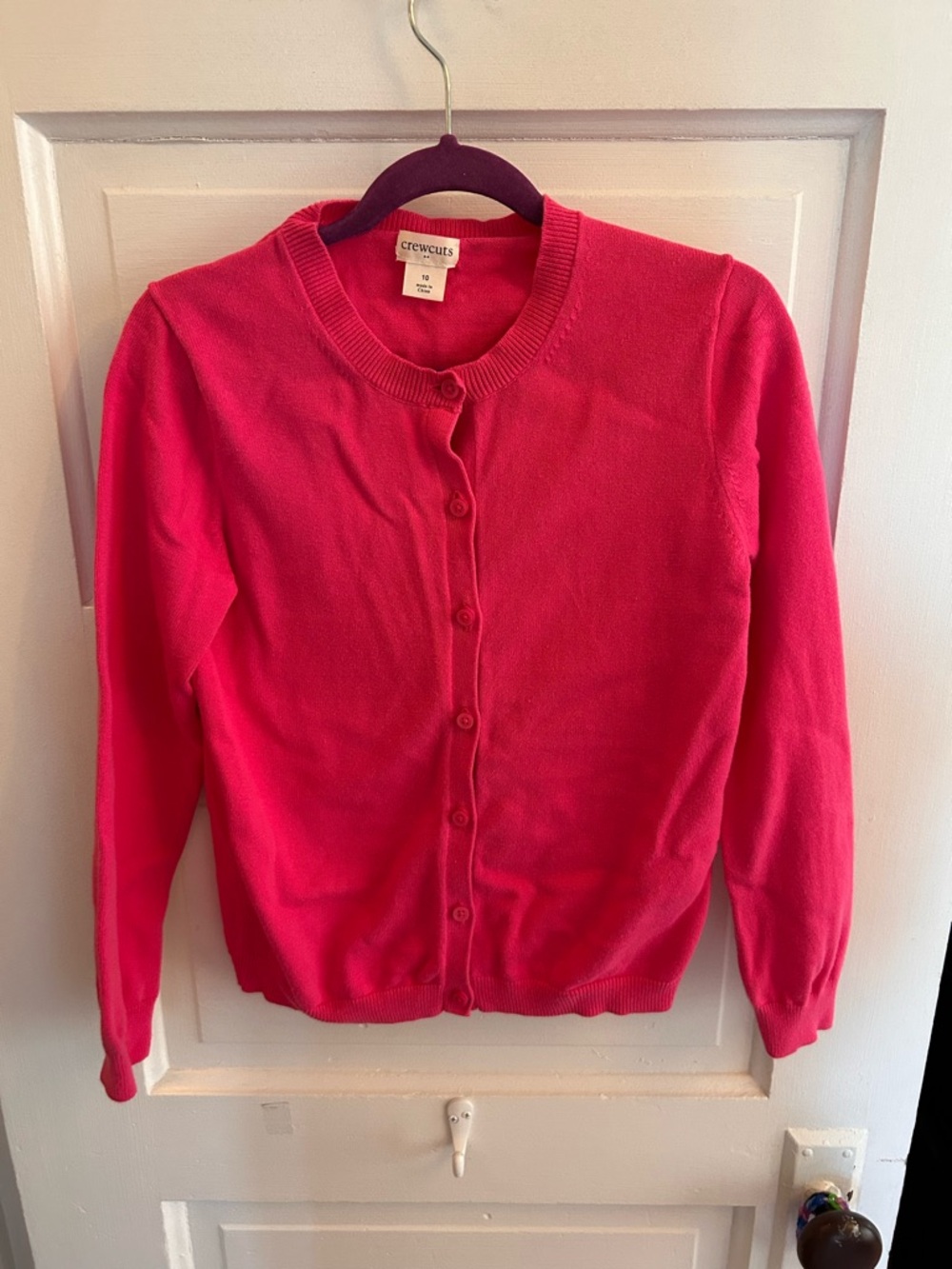 Crewcuts Bright Pink Button-Front Girl’s Cardigan